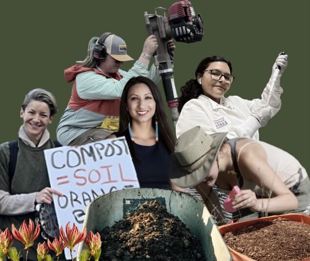 The winners of this year's Women In Science Incentive Prize are working to improve soil health. Clockwise from top: Julia Janson, Claudia Christine Avila, Elizabeth Koziol,
S. Perl Egendorf and Lydia Jennings. (Credit: Kate Brennan)